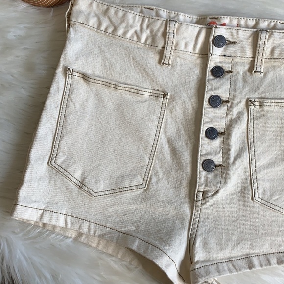 nwt // free people bridgette high rise shorts - Picture 3 of 9